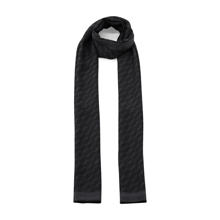 Schal mit Allover-Logo One Size / Schwarz