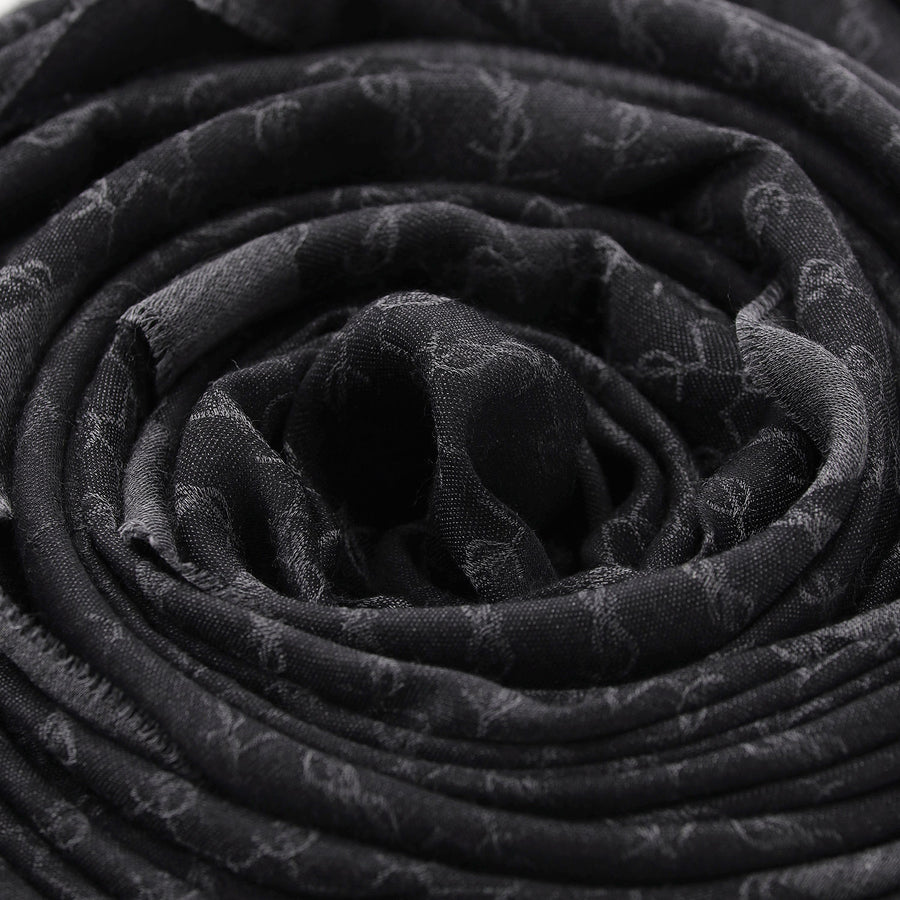 Schal mit Allover-Logo One Size / Schwarz