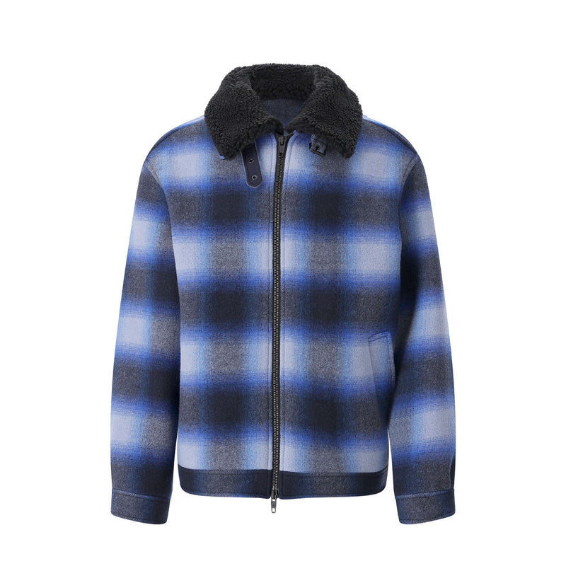Jacke aus Wolle 52 / Blau