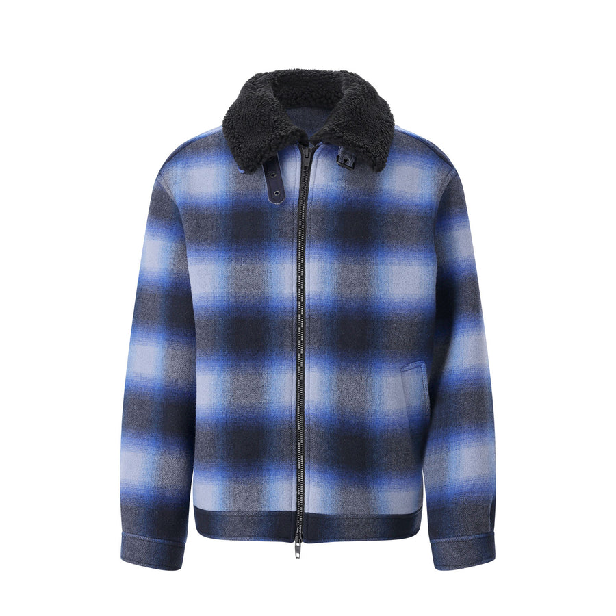 Jacke aus Wolle 52 / Blau