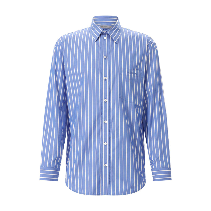 Balenciaga Gestreiftes Hemd mit Logo Herren