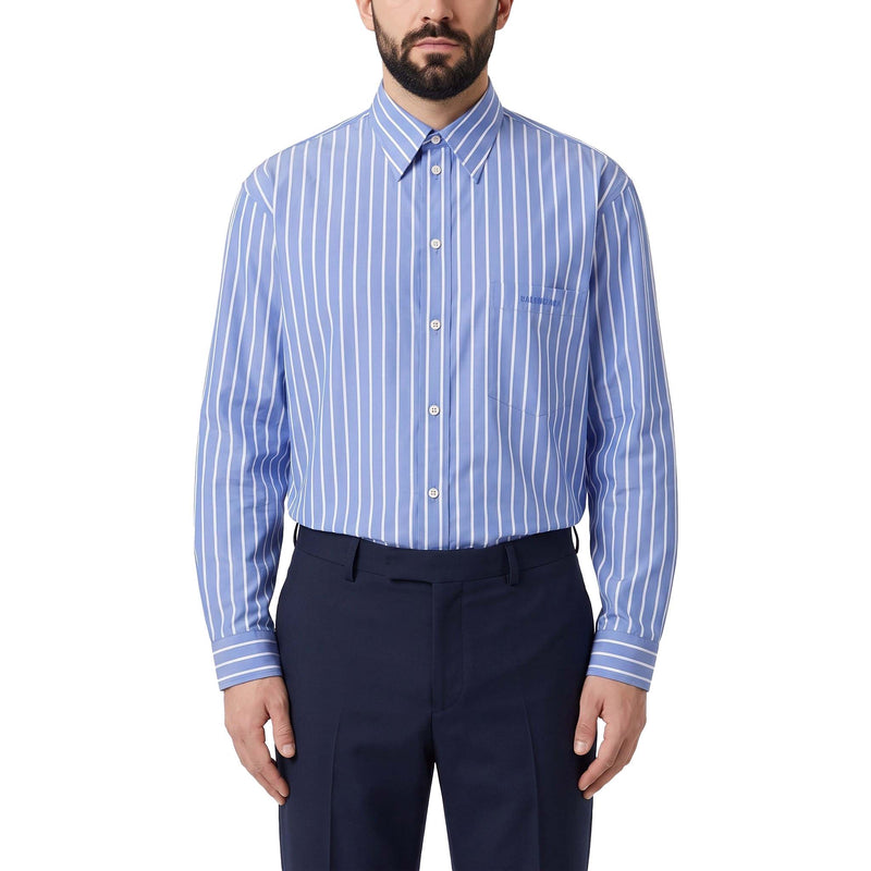 Balenciaga Gestreiftes Hemd mit Logo Herren
