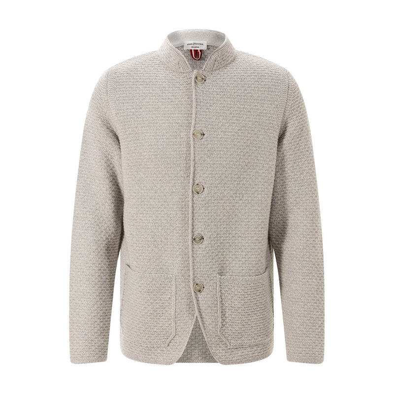 Strickjacke aus Woll-Mix XXL / Grau
