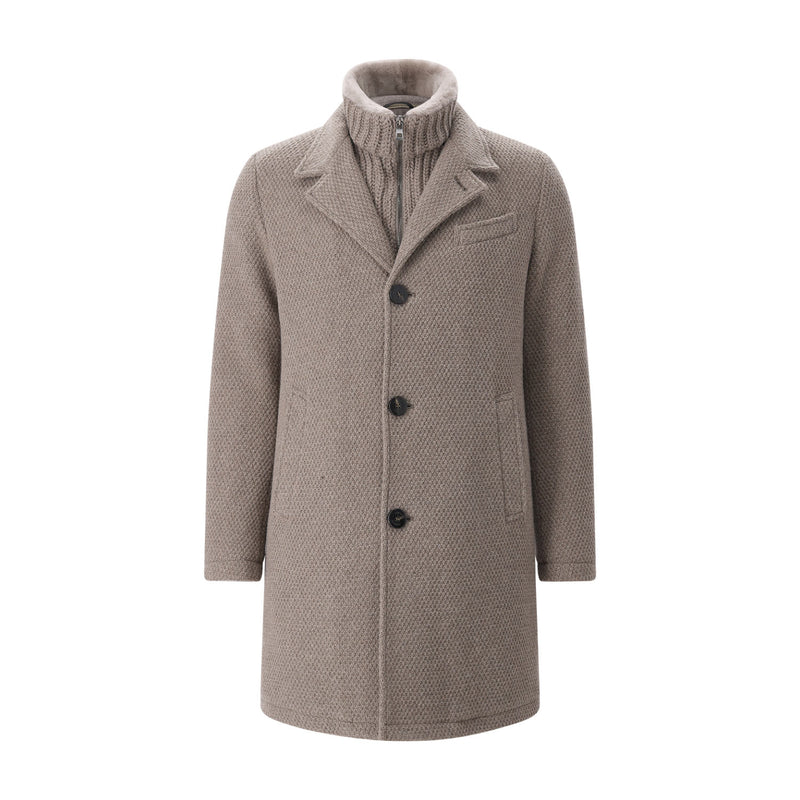 Mantel aus Wollmix XXXL / Braun