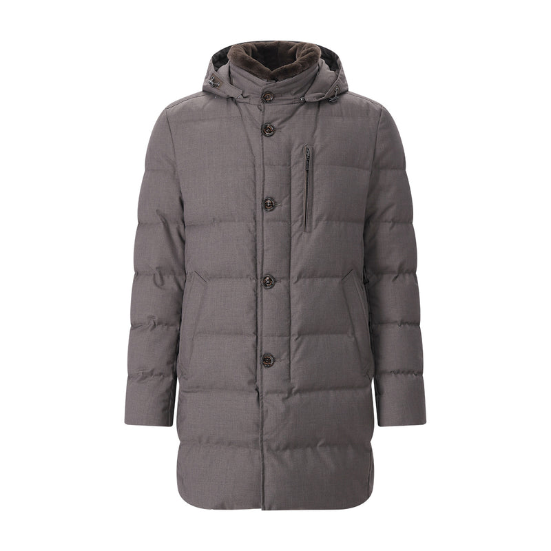 Parka aus Viskose-Mix 60 / Grau