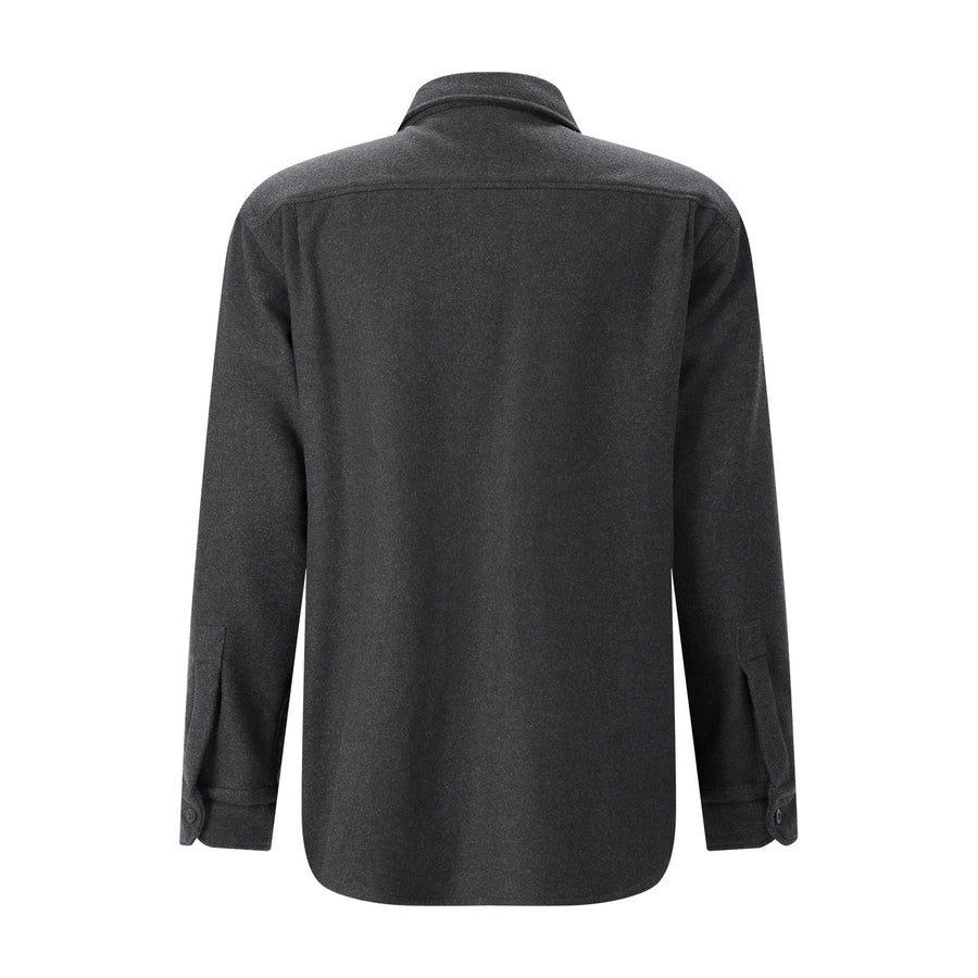 Overshirt aus Wolle XXL / Graugrün