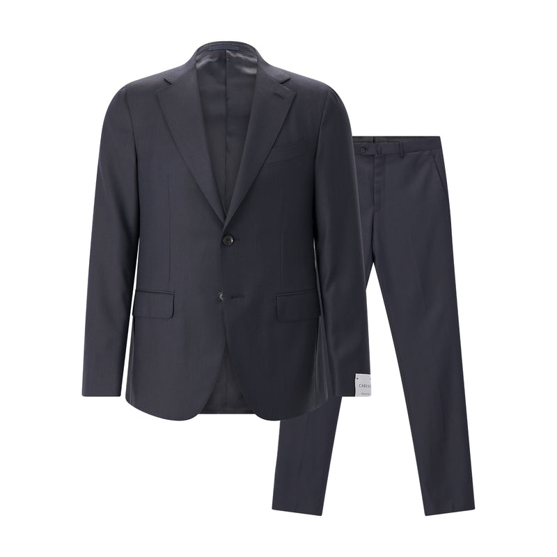 Zweiteiliger Anzug aus Wolle 58 / Navy