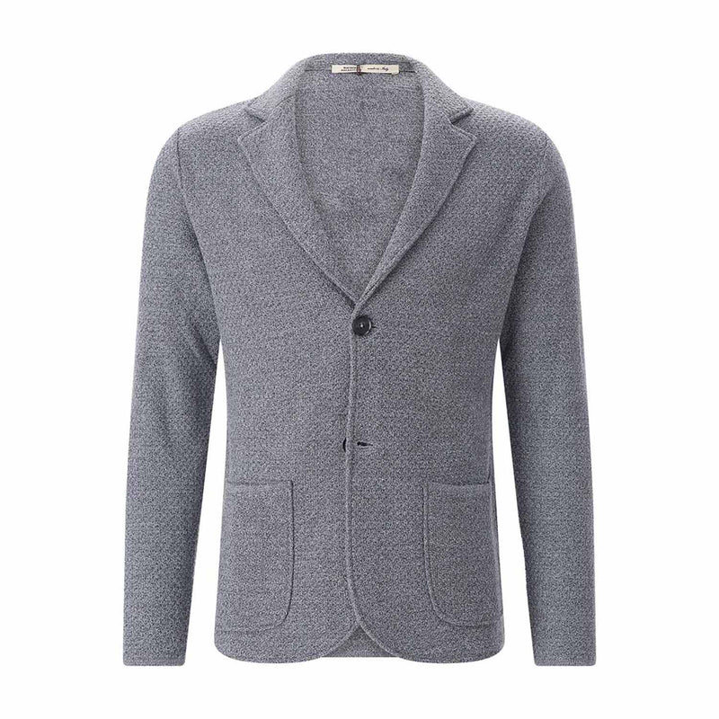 Stricksakko aus Schurwolle 54 / Grau