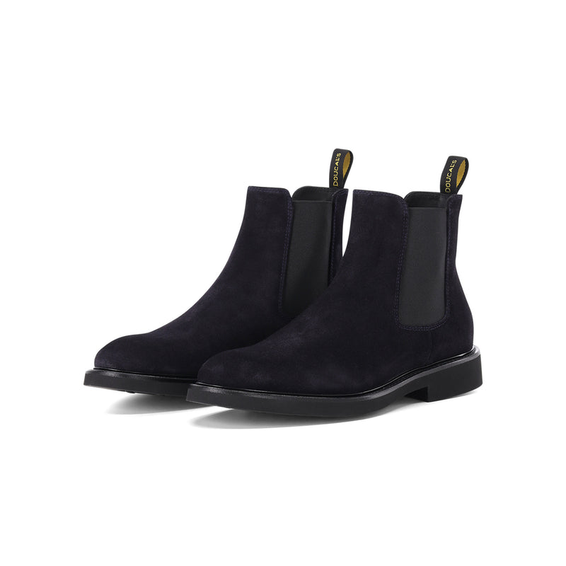 Boots aus Leder 46 / Navy