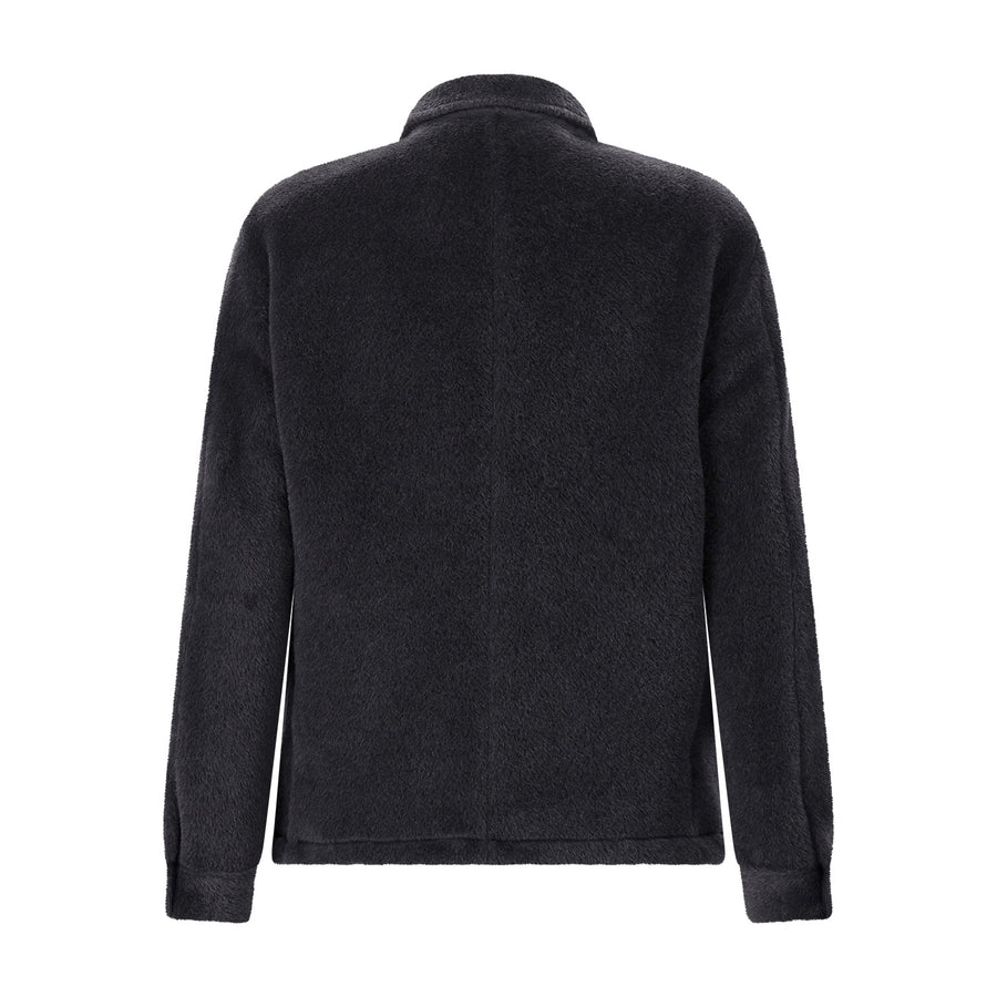Overshirt aus Alpaka-Mix 56 / Schwarz