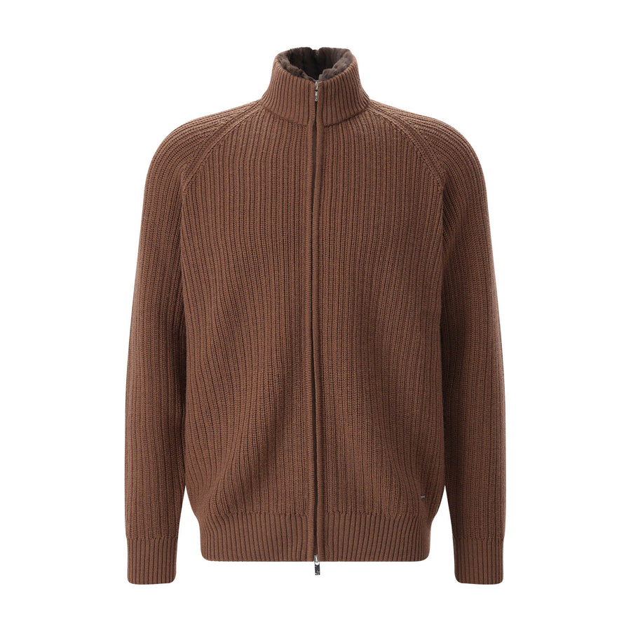 Strickjacke aus Wolle 54 / Braun