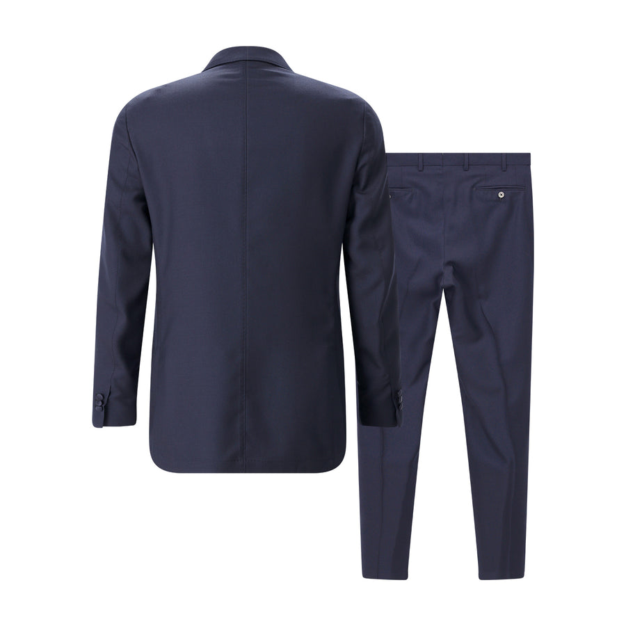 Zweiteiliger Anzug aus Kaschmir & Seide 54 / Navy