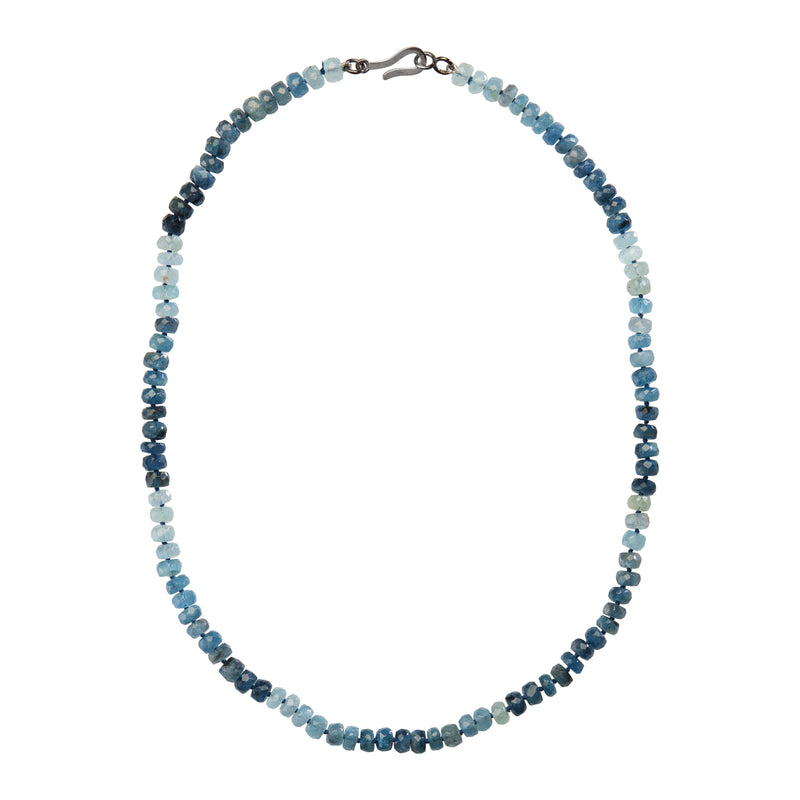 Perlenhalskette aus Aquamarin