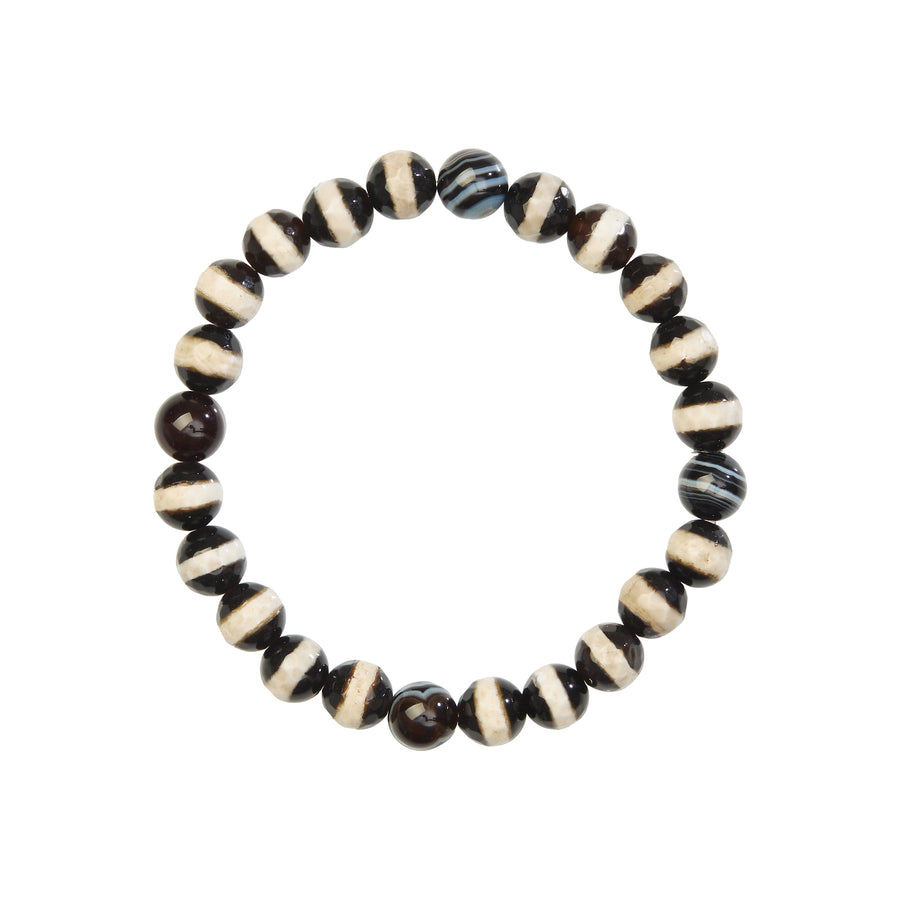 Ileana Makri Armband aus Achat-Perlen Herren
