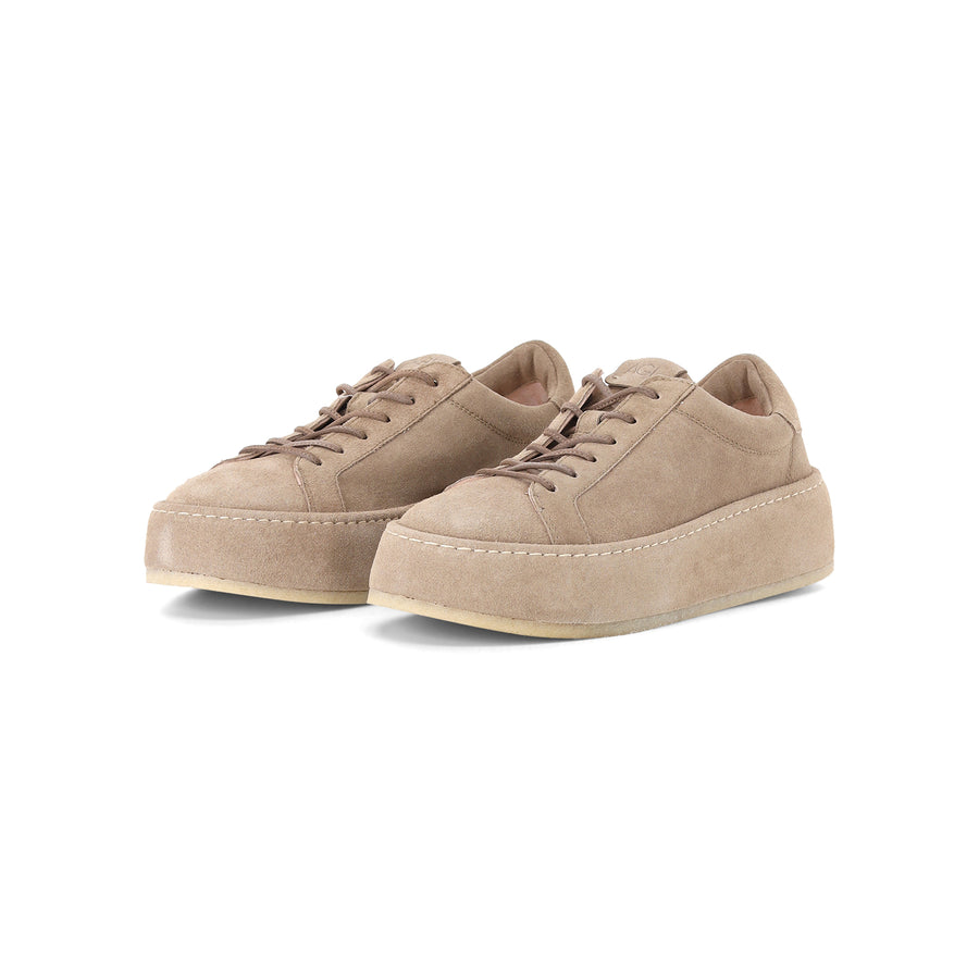 Sneaker Wrap Lace Up aus Leder 39 / Graugrün