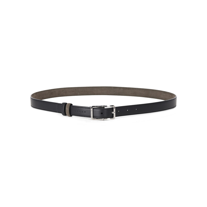 Wendegürtel aus Leder One Size / Graugrün