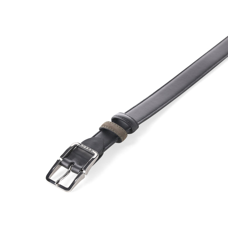 Wendegürtel aus Leder One Size / Graugrün