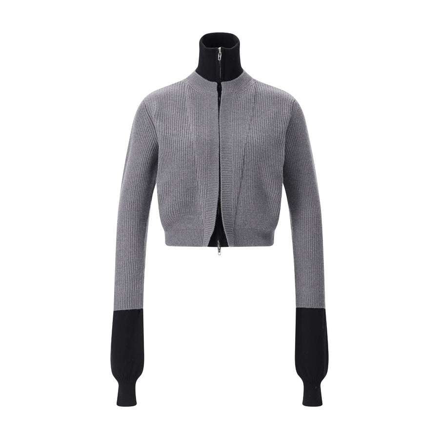 Strickjacke aus Baumwolle L / Grau