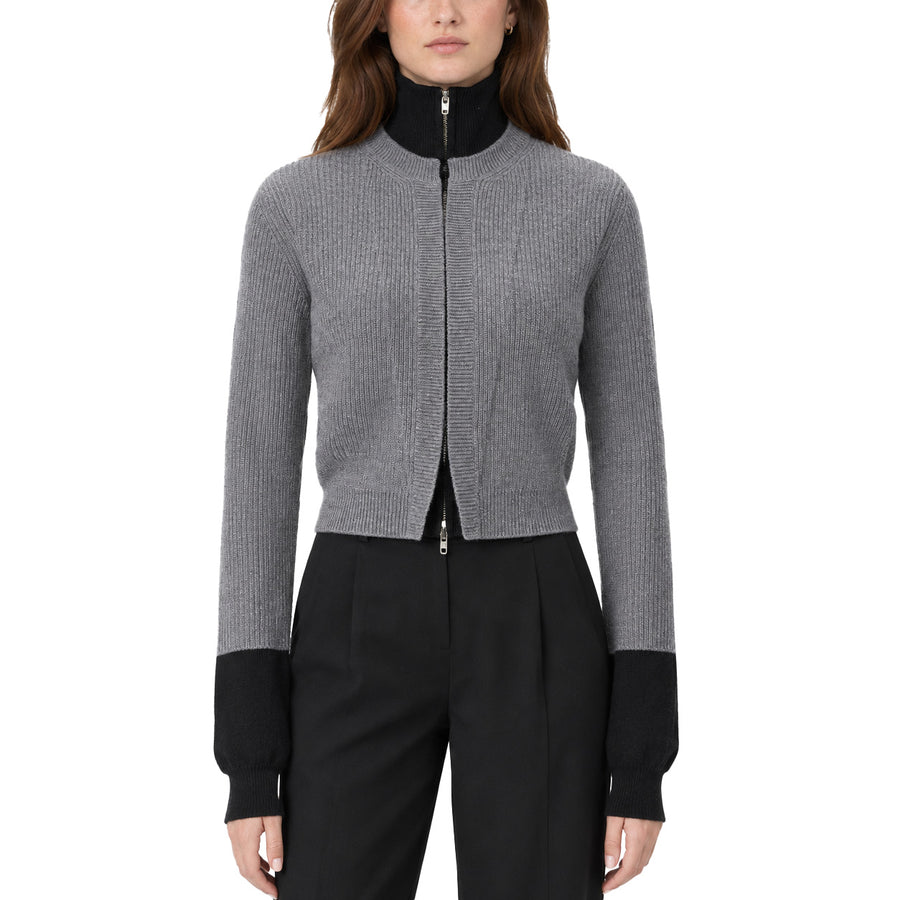 Strickjacke aus Baumwoll-Mix L / Grau