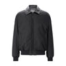 Jacke mit Lederkragen 54 / Schwarz