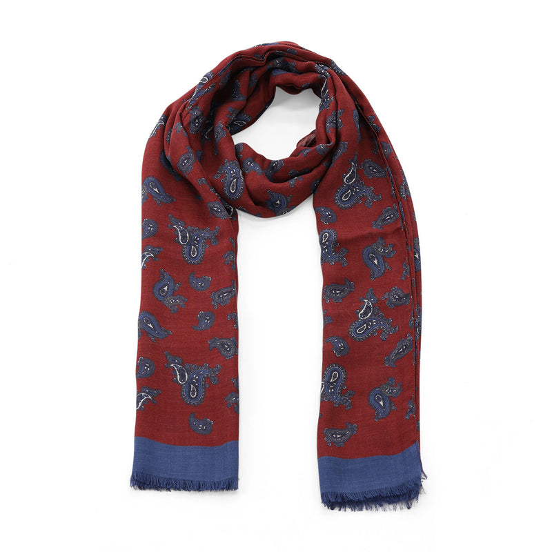 Schal mit Paisley-Muster One Size / Rot