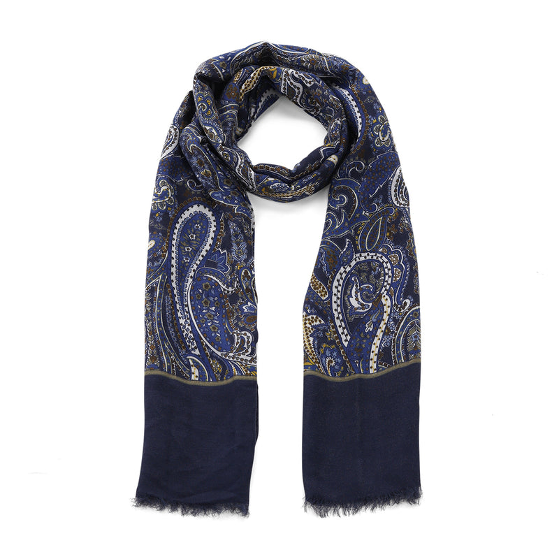 Schal mit Paisley-Muster One Size / Blau