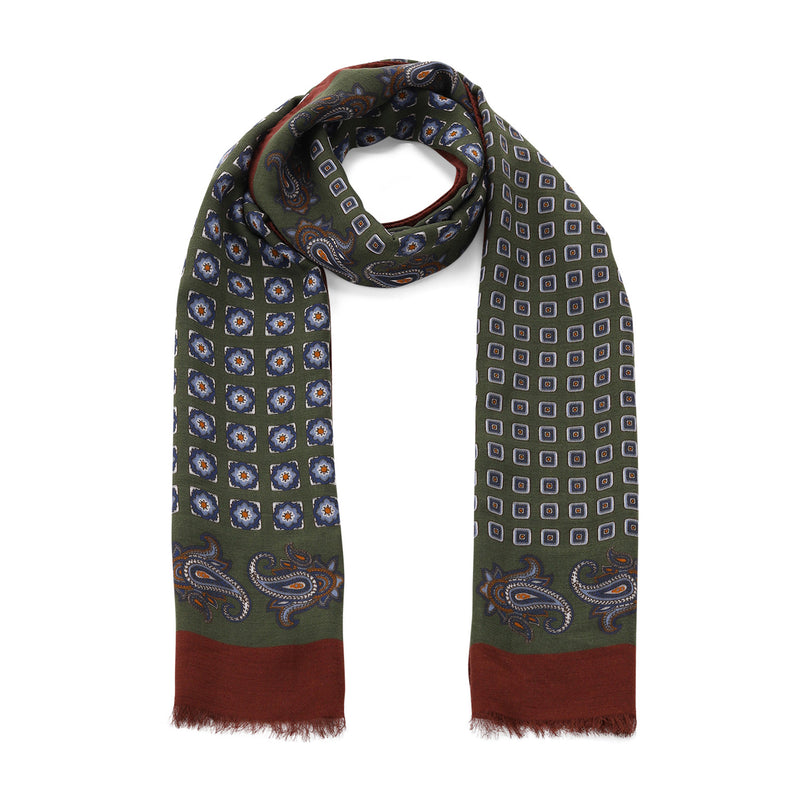 Schal mit Paisley-Muster One Size / Grün