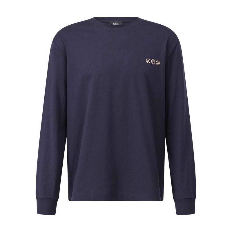 A.P.C. Langarmshirt mit Logo Herren