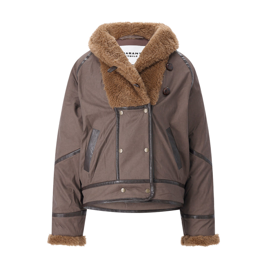 Jacke Olinka aus Baumwoll-Mix 40 / Braun