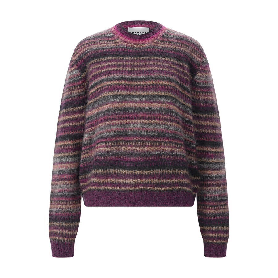 Gestreifter Pullover Morine 42 / Lila
