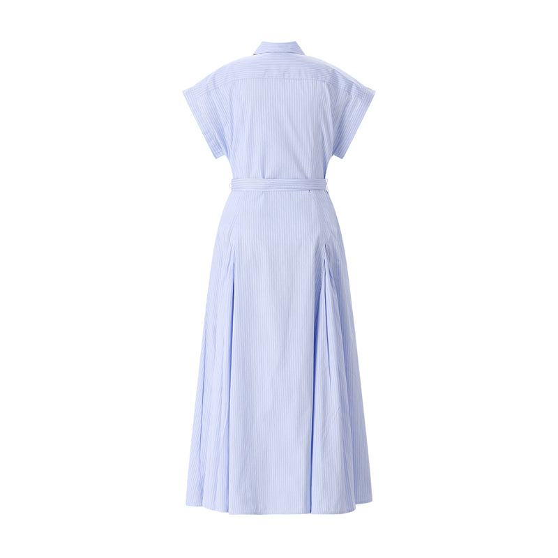Polo Ralph Lauren Gestreiftes Blusenkleid in Midi-Länge Damen