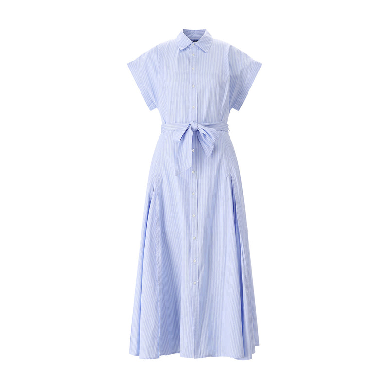 Polo Ralph Lauren Gestreiftes Blusenkleid in Midi-Länge Damen