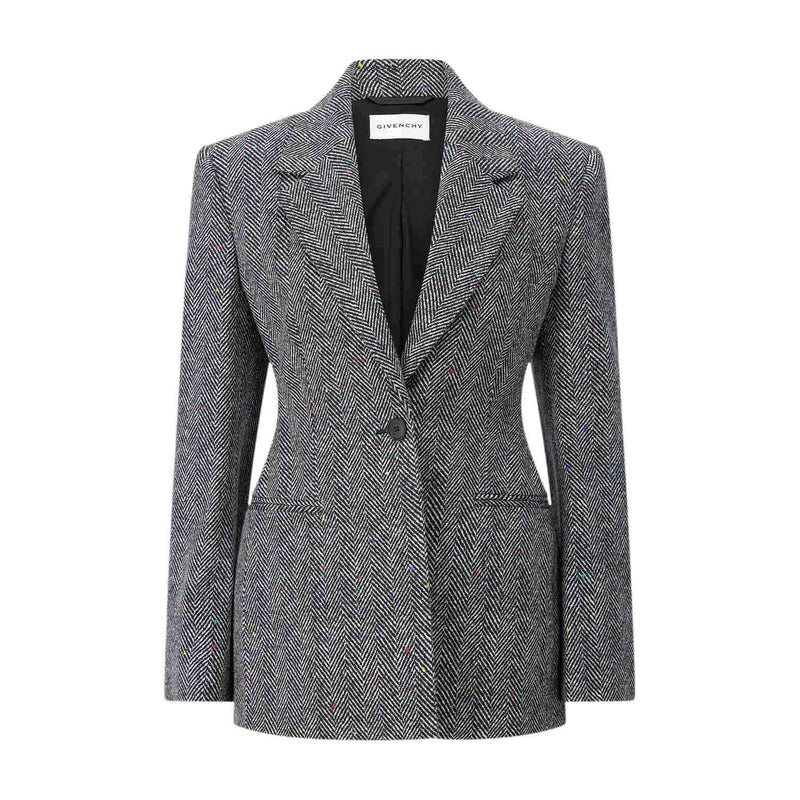Givenchy Slim-Fit Blazer mit Fischgrätenmuster Damen