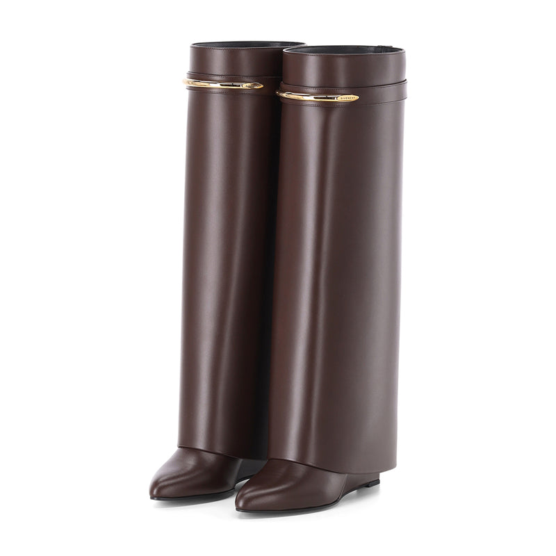 Stiefel Shark Pinch aus Kalbsleder 41 / Dunkelbraun