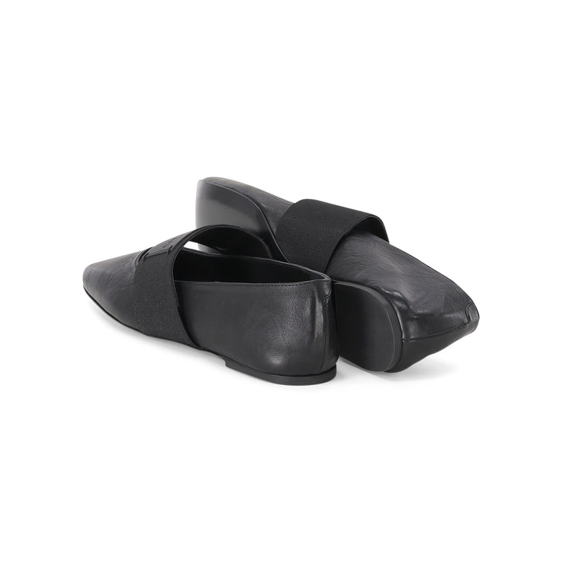 Ballerinas aus Leder 41 / Schwarz