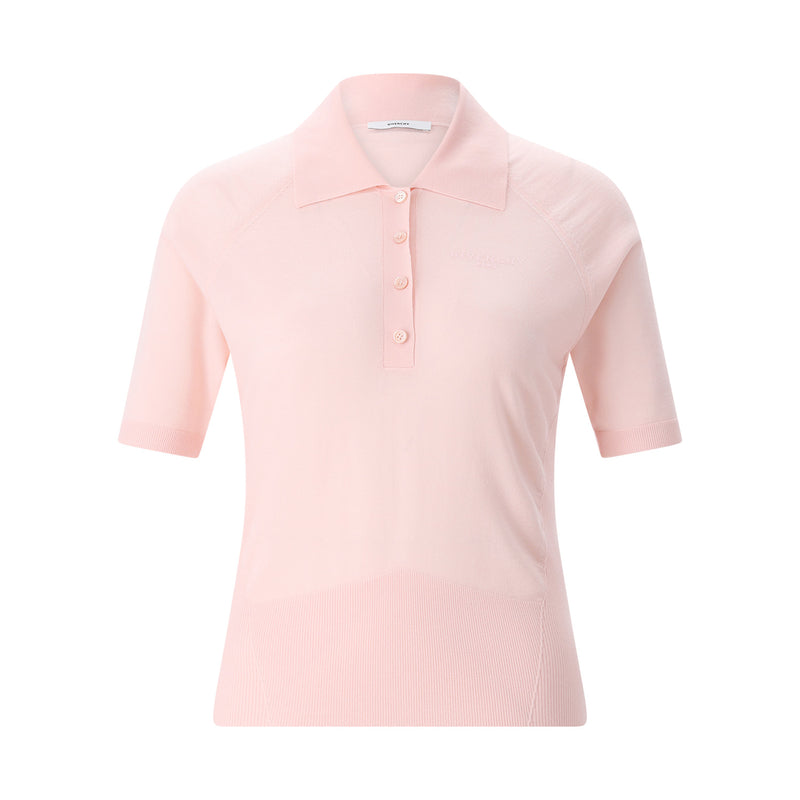 Poloshirt aus Wolle XL / Rosa