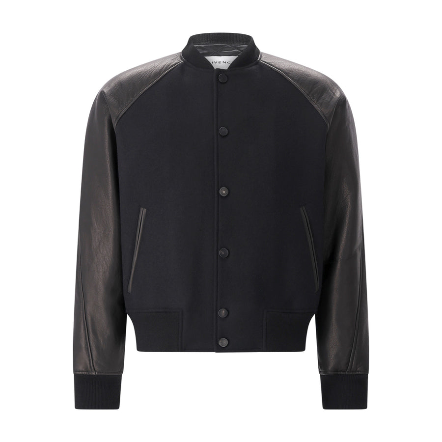 Givenchy Blouson aus Leder & Wolle Herren