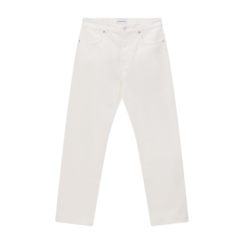 Straight-Fit Jeans aus Baumwolle 34 / Weiß