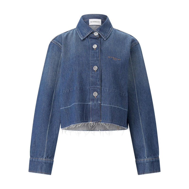BW61N3517B420 RAW EDGE DENIM SHIRT 42 / 420-medium blue