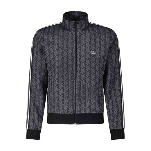 Lacoste Sweatjacke mit Jacquard-Monogramm und Logo-Detail