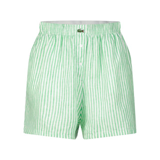 Gestreifte Shorts aus Leinen 42 / Grün