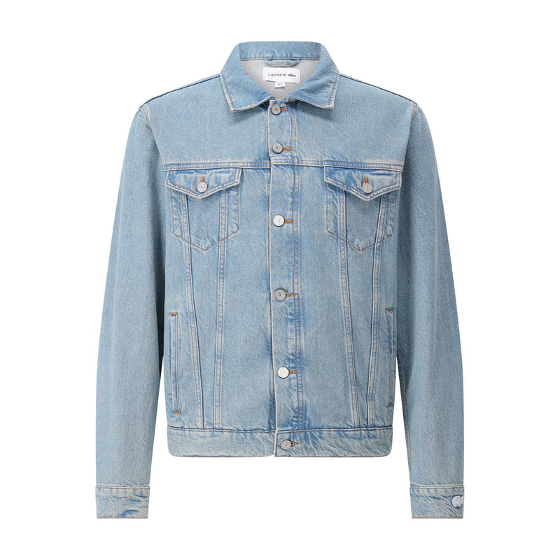 Lacoste Jeansjacke mit Logoprint Herren