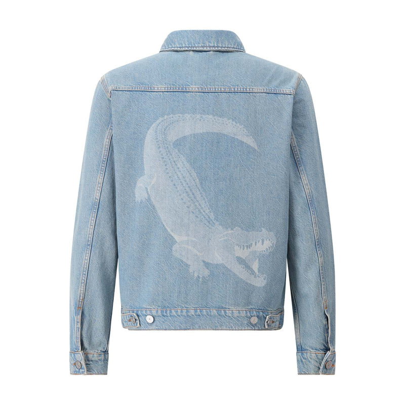 Lacoste Jeansjacke mit Logoprint Herren