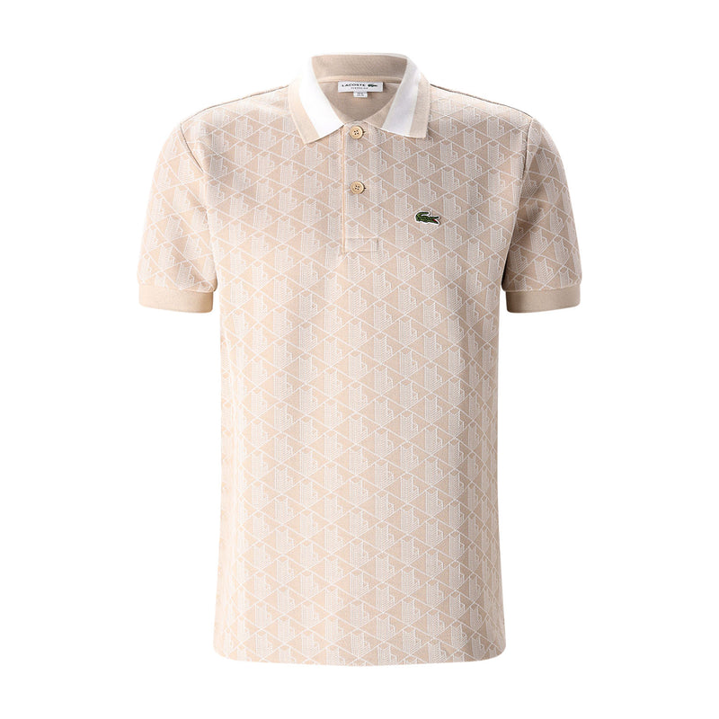 Poloshirt mit Muster 8 / Beige