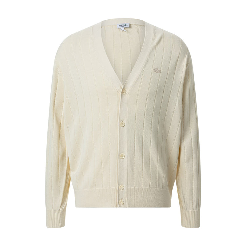 Strickjacke mit Logo XXL / Creme