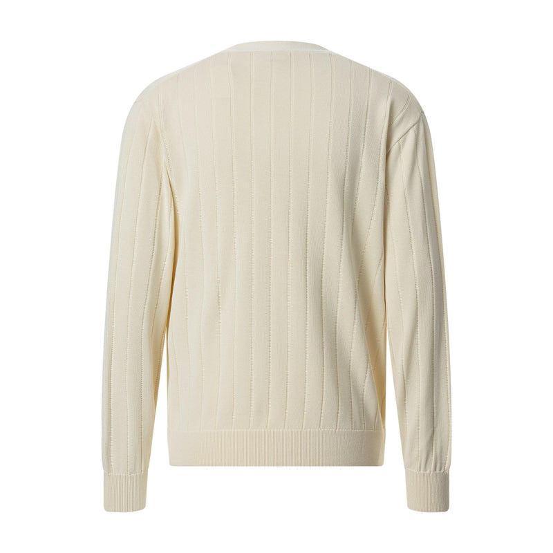 Strickjacke mit Logo XXL / Creme