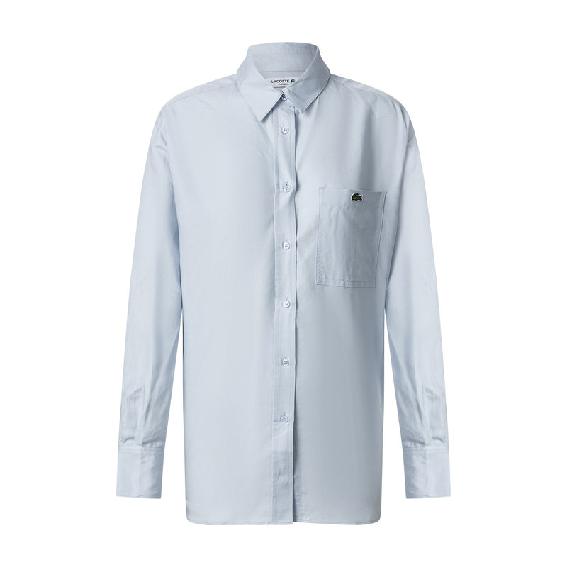 Hemdbluse mit Logo 44 / Hellblau