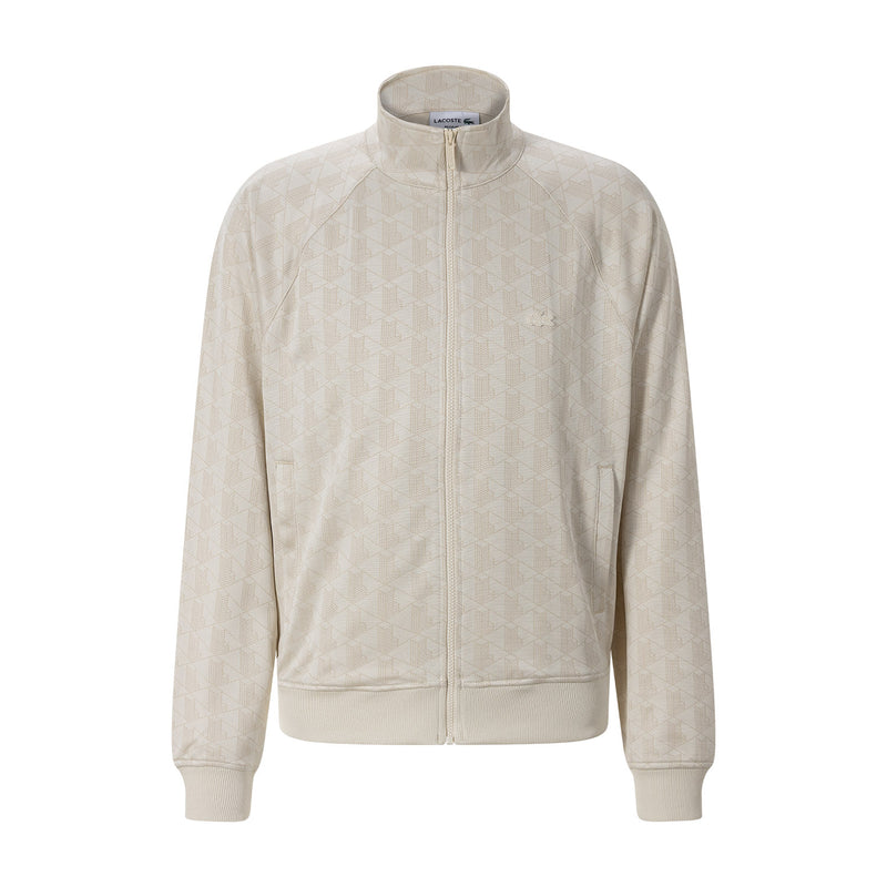 Sweatjacke mit Stehkragen 7 / Creme