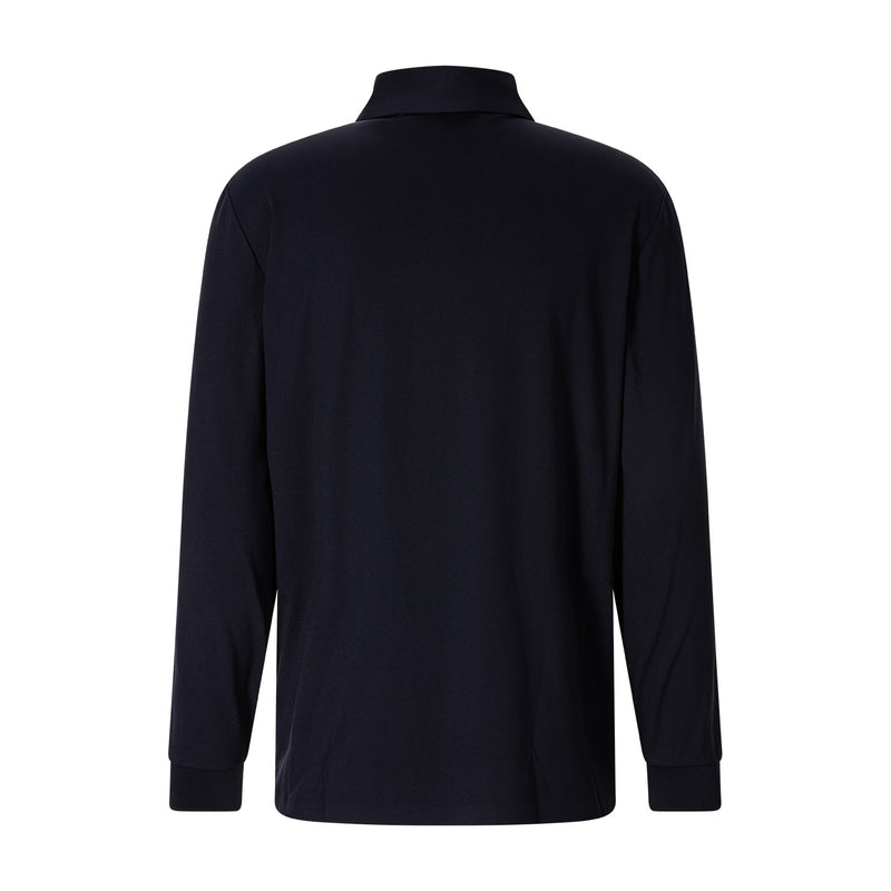 Longsleeve mit Kragen 7 / Navy