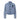 Oversized Denim-Bluse mit Logo-Stick L / Blau